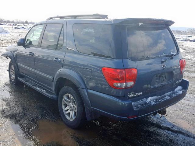 5TDBT48A65S248181 - 2005 TOYOTA SEQUOIA LI BLUE photo 3