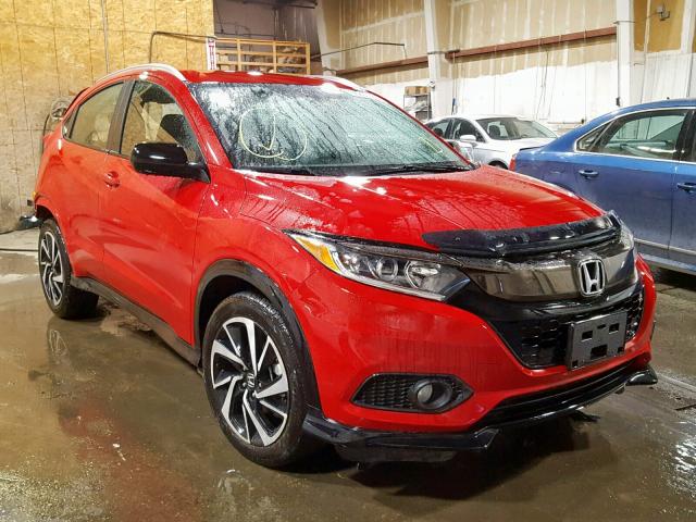 3CZRU6H18KG700918 - 2019 HONDA HR-V SPORT RED photo 1