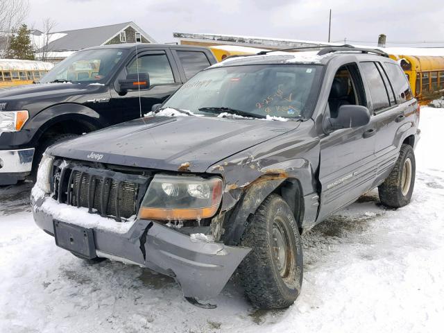 1J4GW48S64C226620 - 2004 JEEP GRAND CHER GRAY photo 2