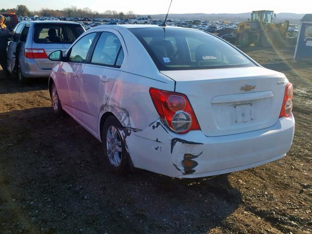 1G1JB5SH5C4218469 - 2012 CHEVROLET SONIC LS WHITE photo 3