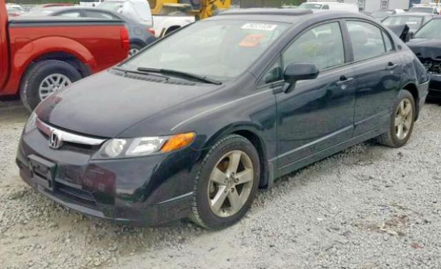 1HGFA16897L095615 - 2007 HONDA CIVIC EX BLACK photo 2