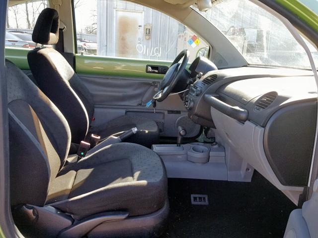 3VWBK21C42M418825 - 2002 VOLKSWAGEN NEW BEETLE GREEN photo 5