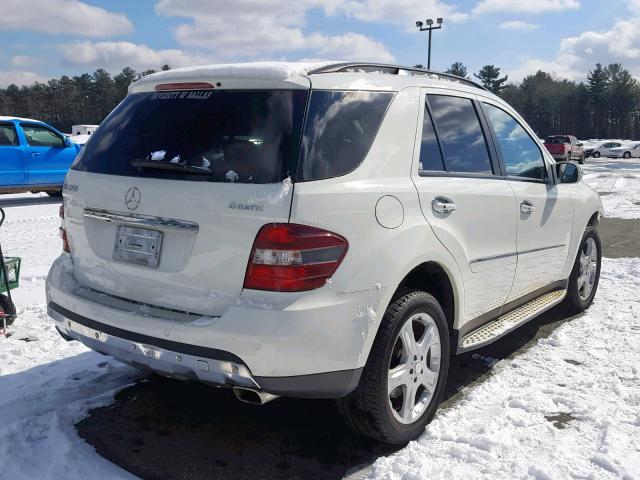 4JGBB86E28A424303 - 2008 MERCEDES-BENZ ML 350 WHITE photo 4