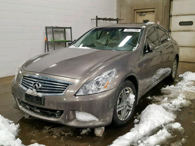 JN1CV6AR1CM676309 - 2012 INFINITI G37 BEIGE photo 2