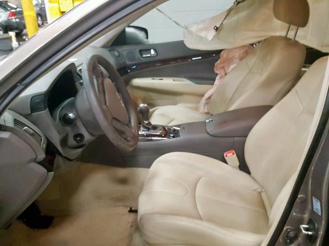 JN1CV6AR1CM676309 - 2012 INFINITI G37 BEIGE photo 5