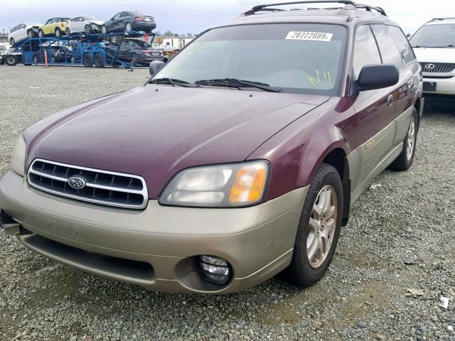 4S3BH675XY7633260 - 2000 SUBARU LEGACY OUT MAROON photo 2