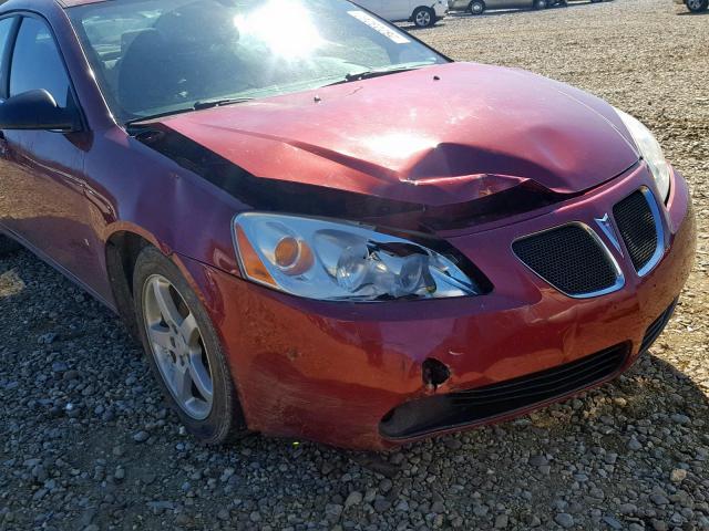 1G2ZH57N594160206 - 2009 PONTIAC G6 GT BURGUNDY photo 9