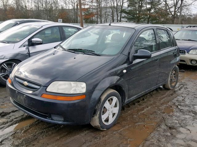 KL1TD66666B556169 - 2006 CHEVROLET AVEO BASE შავი ფოტო 2
