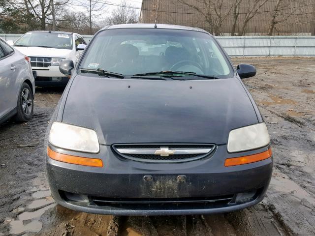 KL1TD66666B556169 - 2006 CHEVROLET AVEO BASE შავი ფოტო 9