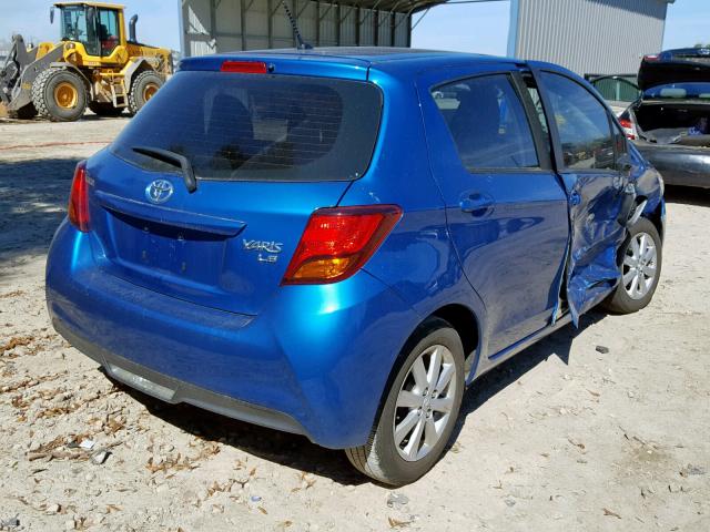 VNKKTUD33HA081827 - 2017 TOYOTA YARIS L BLUE photo 4