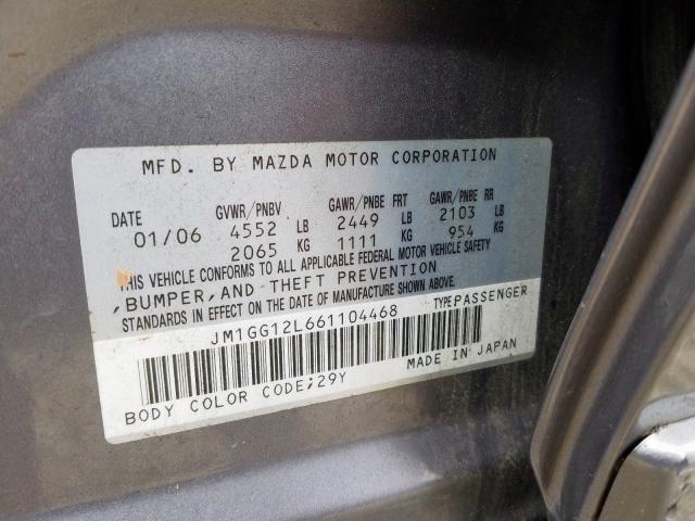 JM1GG12L661104468 - 2006 MAZDA SPEED 6  photo 10