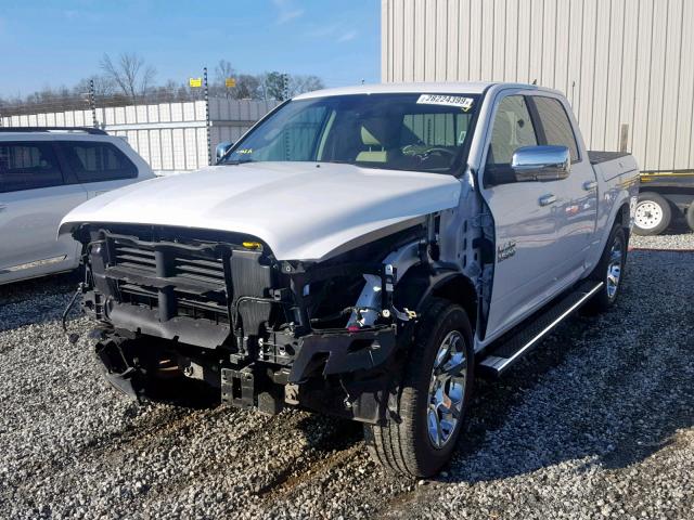 1C6RR6NT6JS219223 - 2018 RAM 1500 LARAM WHITE photo 2