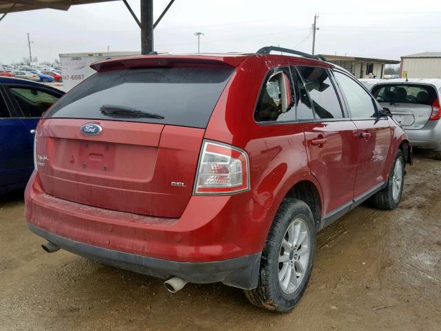 2FMDK38C77BB37601 - 2007 FORD EDGE SEL RED photo 4