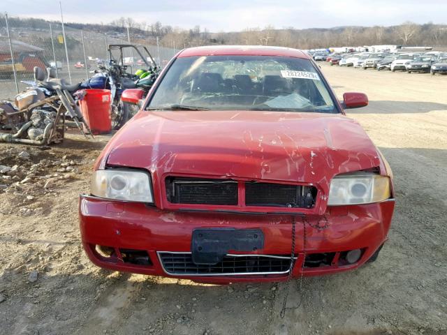 WAULD64B02N127009 - 2002 AUDI A6 2.7T QU RED photo 9