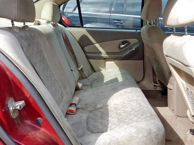 1G1ZT52855F260499 - 2005 CHEVROLET MALIBU LS RED photo 6