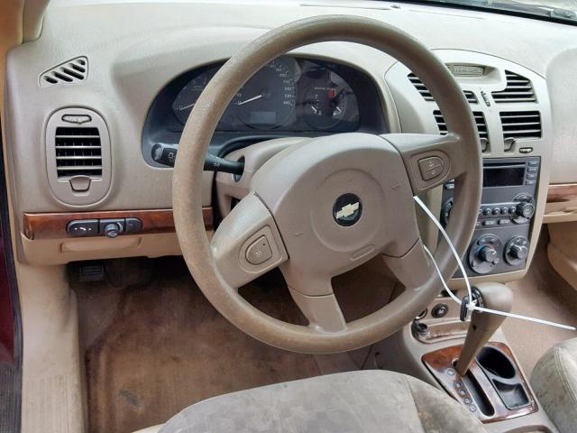 1G1ZT52855F260499 - 2005 CHEVROLET MALIBU LS RED photo 9