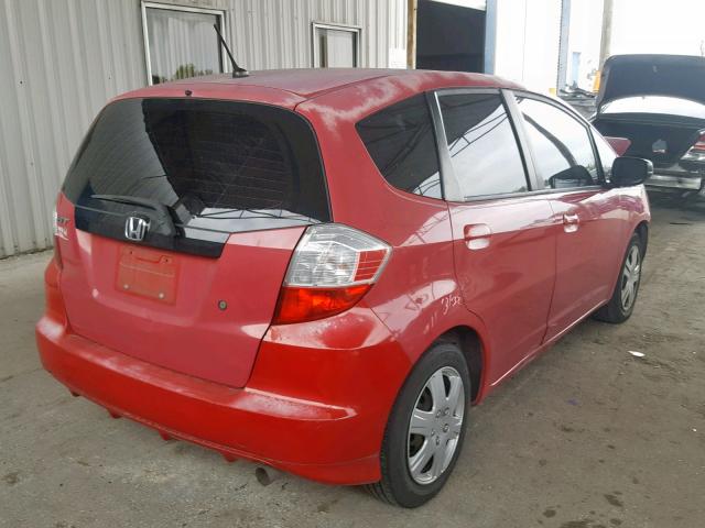 JHMGE88249S033961 - 2009 HONDA FIT RED photo 4