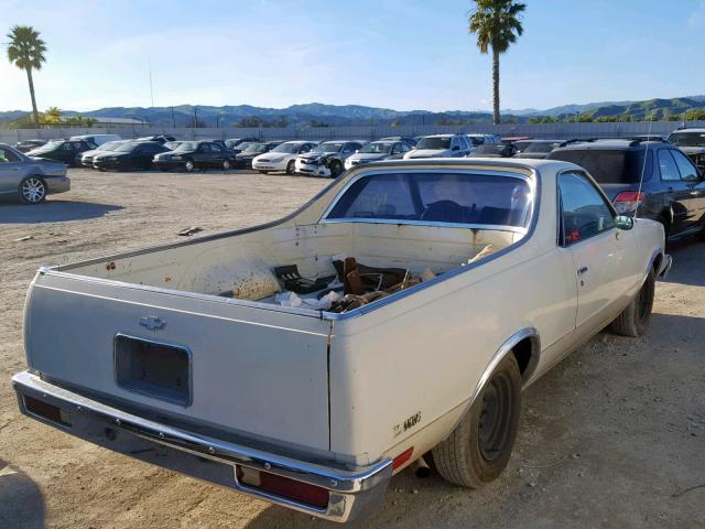 1GCCW80H9ER174880 - 1984 CHEVROLET EL CAMINO CREAM photo 4