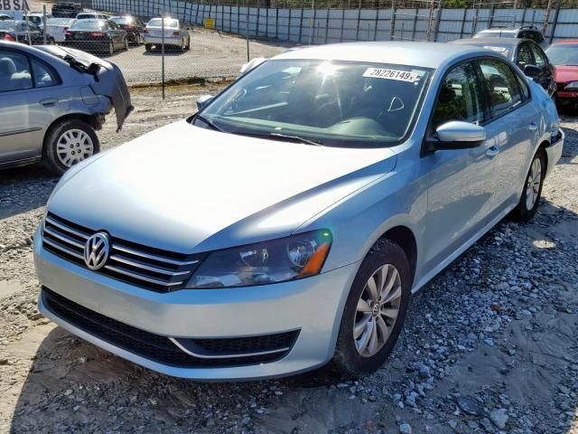 1VWAH7A33DC017990 - 2013 VOLKSWAGEN PASSAT S BLUE photo 2