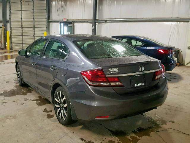 19XFB2F97EE247746 - 2014 HONDA CIVIC EXL GRAY photo 3