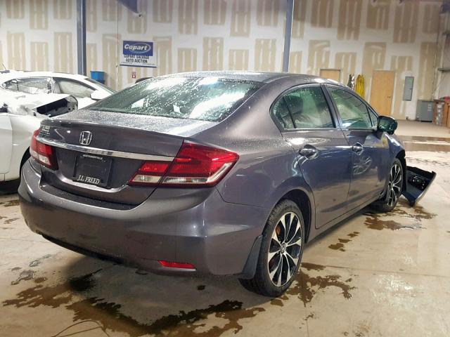 19XFB2F97EE247746 - 2014 HONDA CIVIC EXL GRAY photo 4