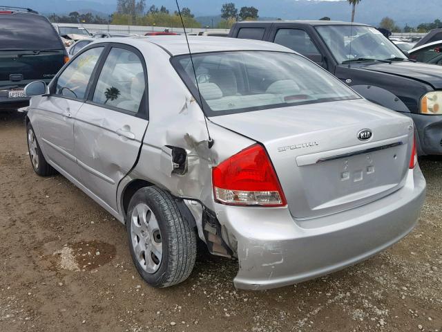 KNAFE222695663947 - 2009 KIA SPECTRA EX SILVER photo 3