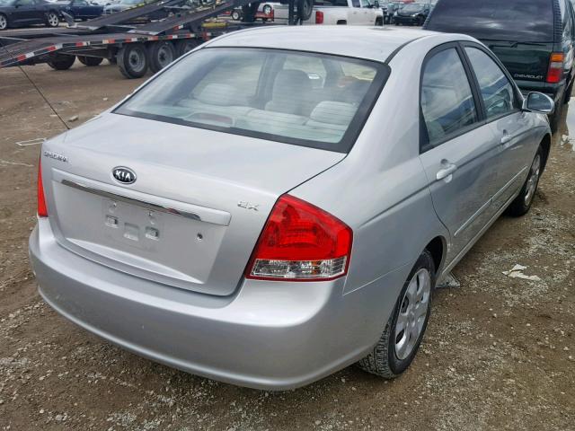 KNAFE222695663947 - 2009 KIA SPECTRA EX SILVER photo 4