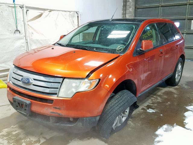 2FMDK48C97BB29442 - 2007 FORD EDGE SEL ORANGE photo 2