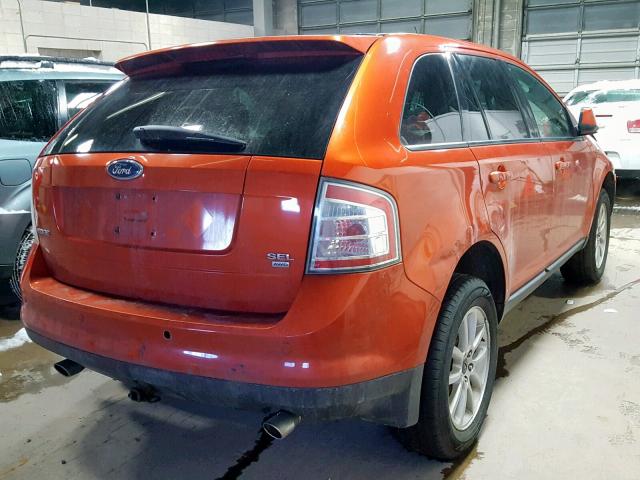 2FMDK48C97BB29442 - 2007 FORD EDGE SEL ORANGE photo 4