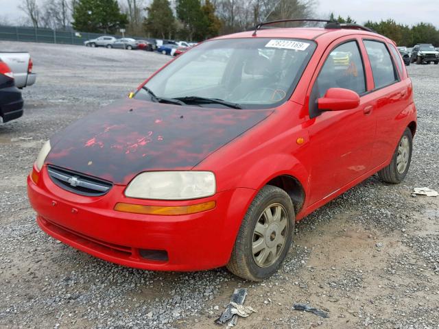 KL1TJ62664B157757 - 2004 CHEVROLET AVEO LS RED photo 2