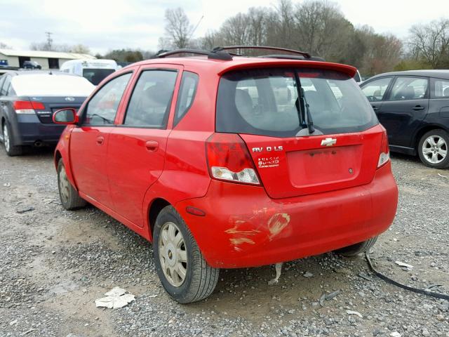 KL1TJ62664B157757 - 2004 CHEVROLET AVEO LS RED photo 3