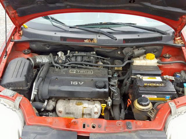 KL1TJ62664B157757 - 2004 CHEVROLET AVEO LS RED photo 7