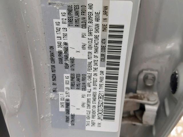 JM1DKDD75G0136211 - 2016 MAZDA CX-3 GRAND WHITE photo 10