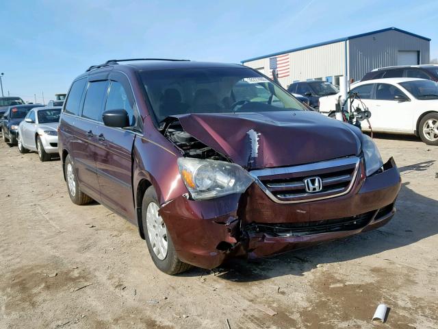 5FNRL38257B046845 - 2007 HONDA ODYSSEY LX MAROON photo 1