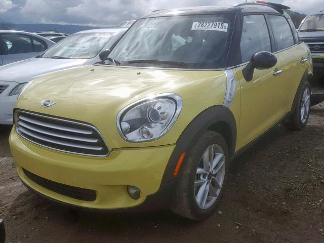 WMWZB3C5XCWM02939 - 2012 MINI COOPER COU YELLOW photo 2