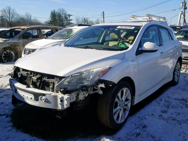 JM1BL1H63A1341516 - 2010 MAZDA 3 S WHITE photo 2