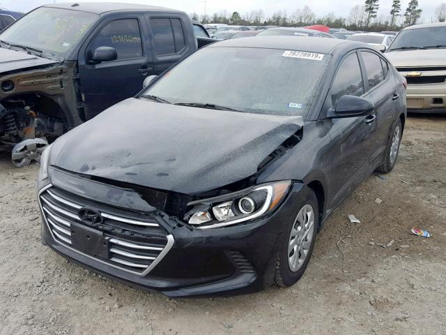 KMHD74LFXHU091847 - 2017 HYUNDAI ELANTRA SE BLACK photo 2