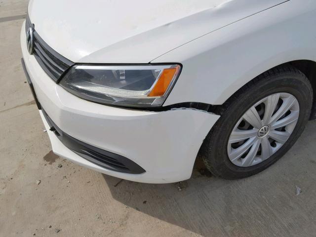 3VW2K7AJXCM364881 - 2012 VOLKSWAGEN JETTA BASE WHITE photo 9