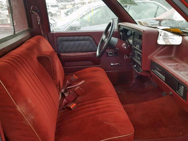 1B7FL96Y6KS117379 - 1989 DODGE DAKOTA SHE RED photo 5