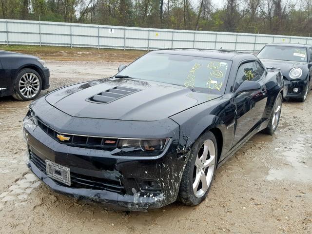 2G1FG1EW7F9305463 - 2015 CHEVROLET CAMARO SS BLACK photo 2