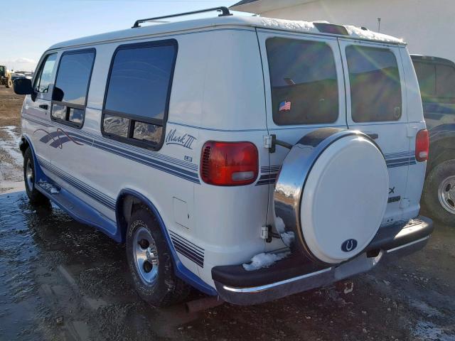 2B6HB21Y1TK129840 - 1996 DODGE CARGO VAN WHITE photo 3