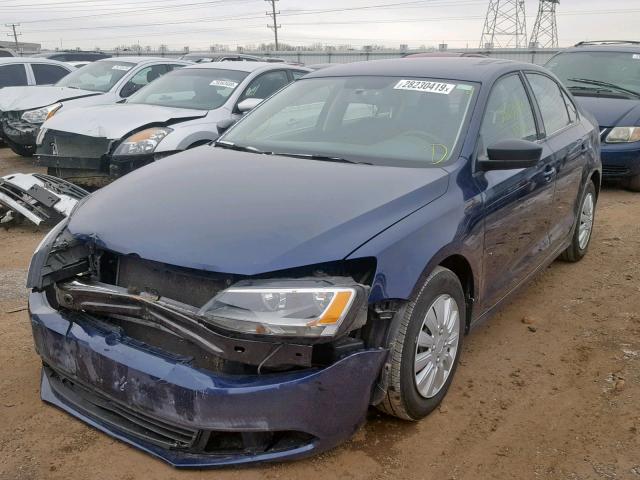 3VW2K7AJ1BM040605 - 2011 VOLKSWAGEN JETTA BASE BLUE photo 2