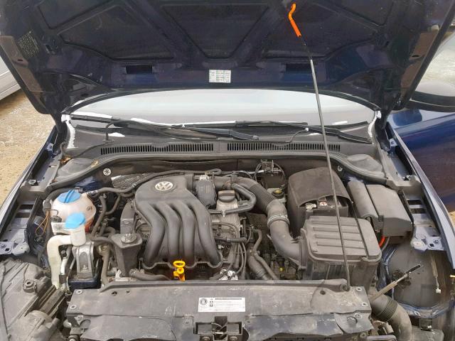 3VW2K7AJ1BM040605 - 2011 VOLKSWAGEN JETTA BASE BLUE photo 7