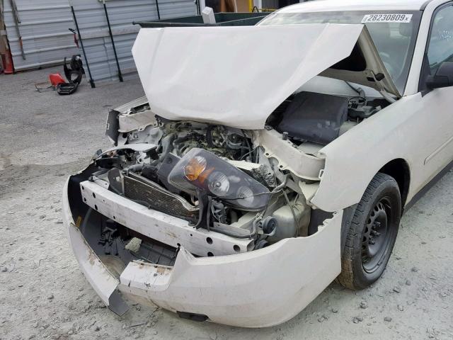 1G1ZS58F78F119284 - 2008 CHEVROLET MALIBU LS WHITE photo 9