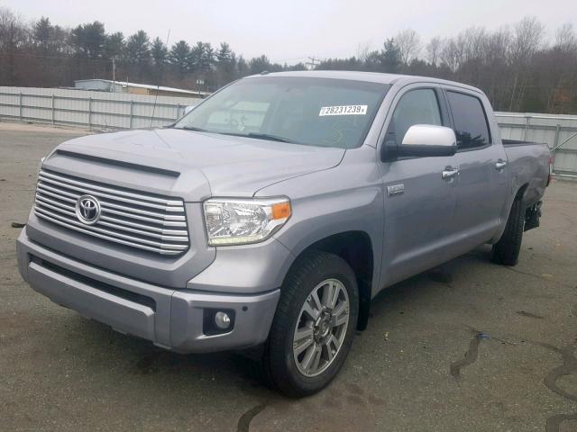 5TFAY5F10FX456204 - 2015 TOYOTA TUNDRA CRE SILVER photo 2