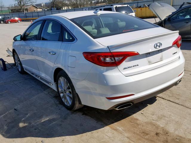 5NPE34AF6FH160905 - 2015 HYUNDAI SONATA SPO WHITE photo 3