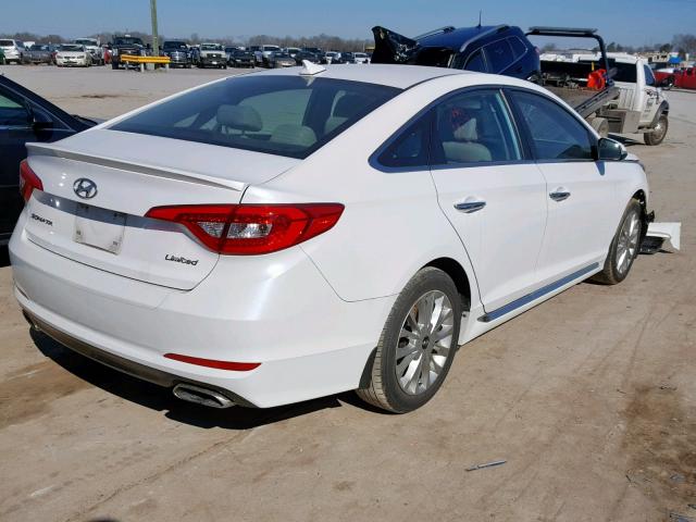 5NPE34AF6FH160905 - 2015 HYUNDAI SONATA SPO WHITE photo 4