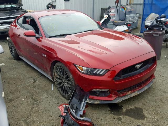 1FA6P8CF3F5431745 - 2015 FORD MUSTANG GT RED photo 1