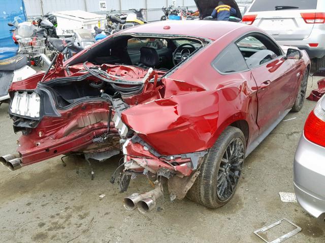 1FA6P8CF3F5431745 - 2015 FORD MUSTANG GT RED photo 4