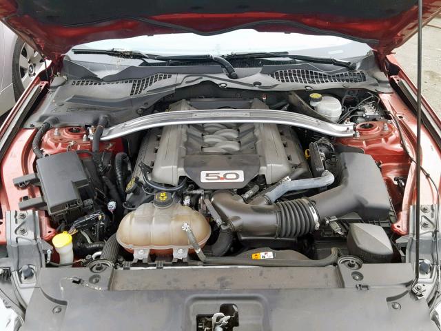 1FA6P8CF3F5431745 - 2015 FORD MUSTANG GT RED photo 7